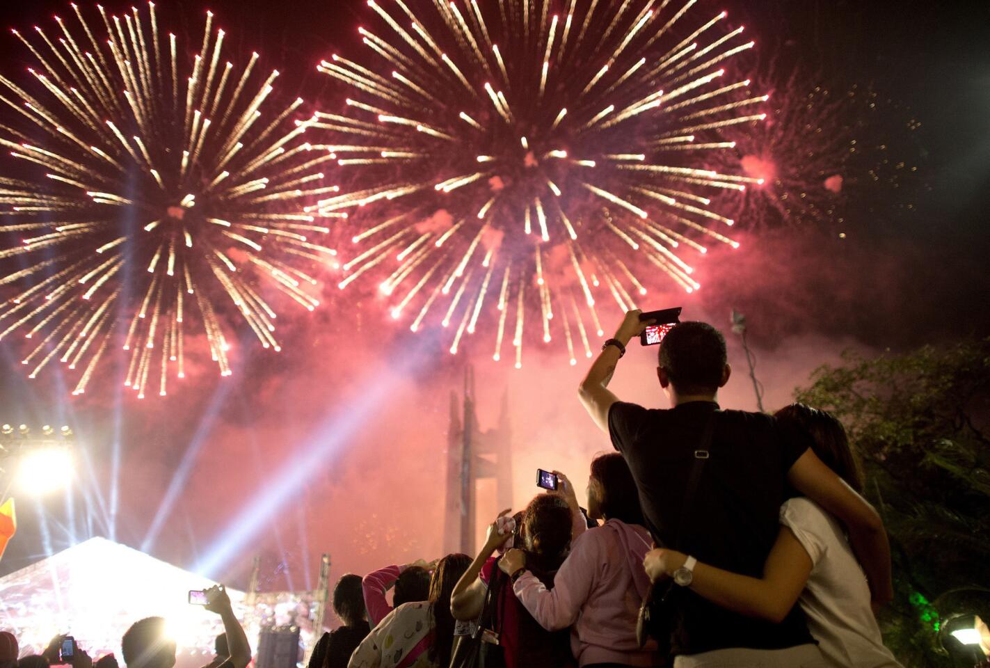 Good luck fireworks in Manila