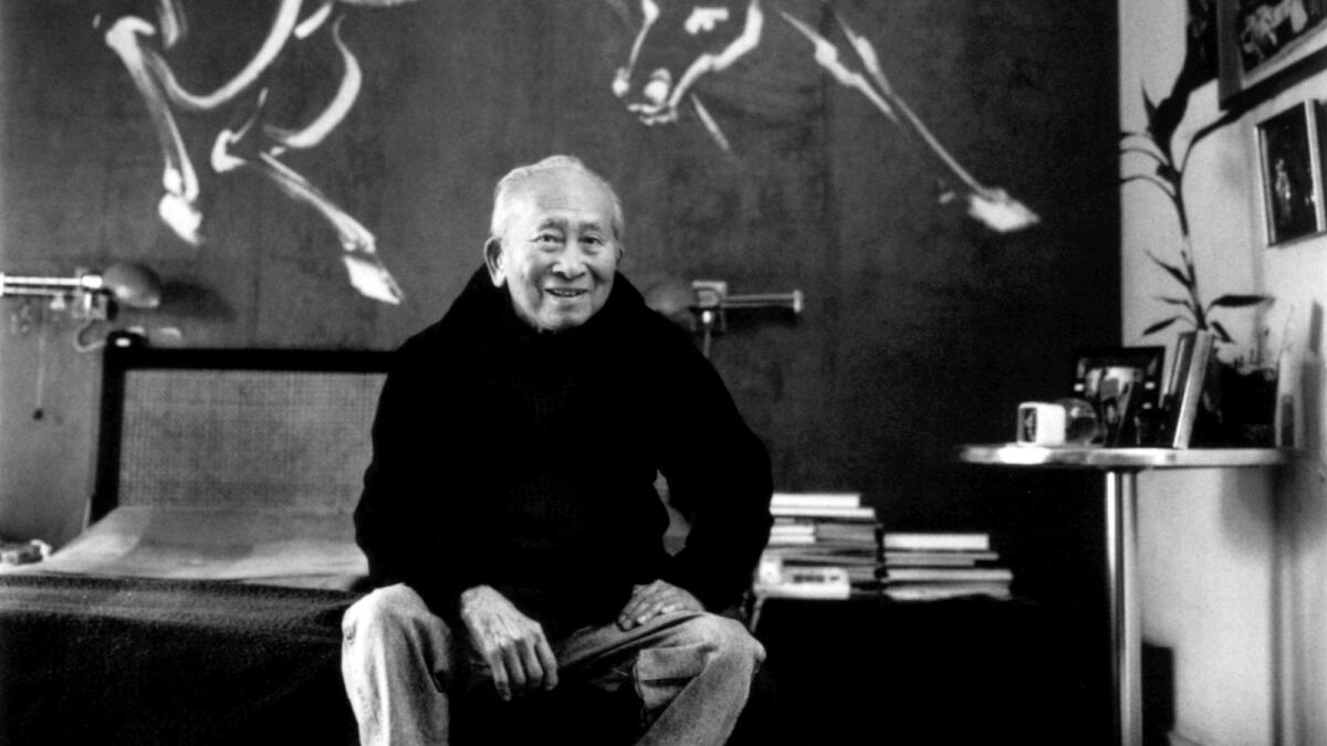Tyrus Wong sits at his home in Sunland, California in 2004.