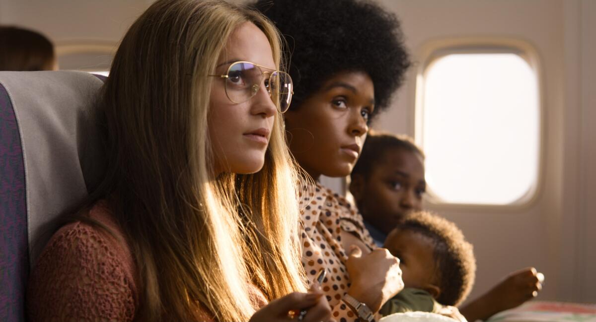 Alicia Vikander and Janelle Monáe in "The Glorias." 
