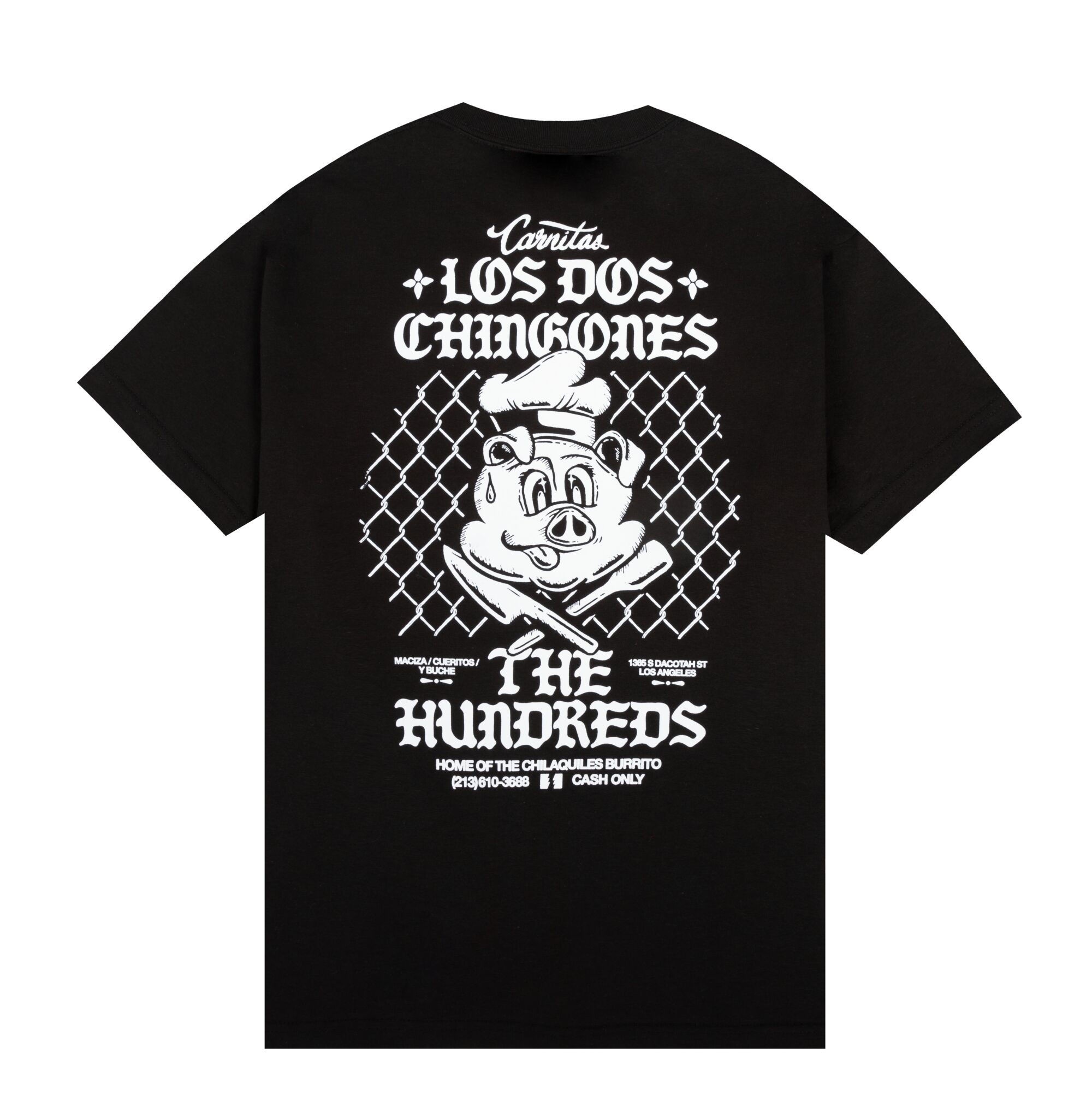 T-shirt noir avec un cochon