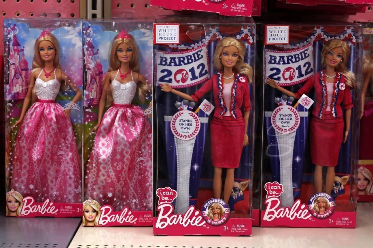 The proliferation of working-woman Barbie dolls does not seem to blunt the effect of playing with the doll on little girls. A study finds the toy blunts young girls' career aspirations.
