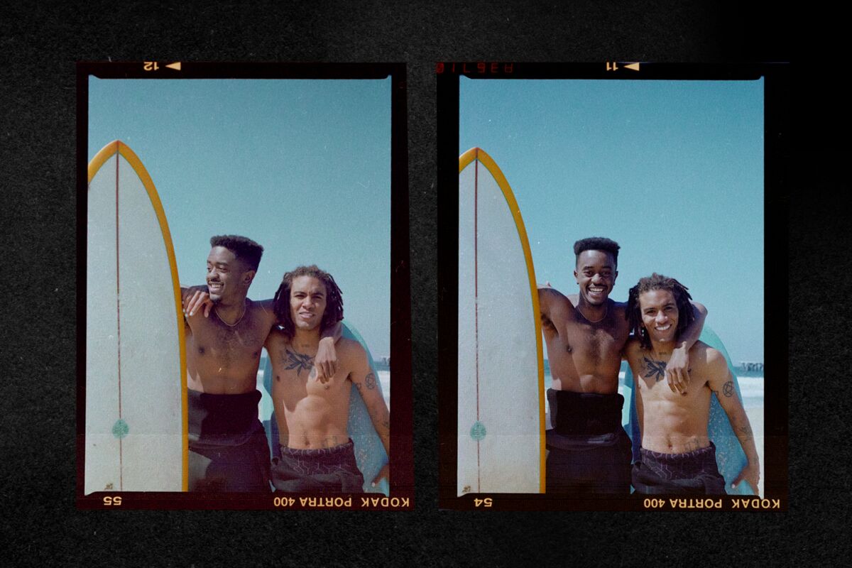 Two surfers