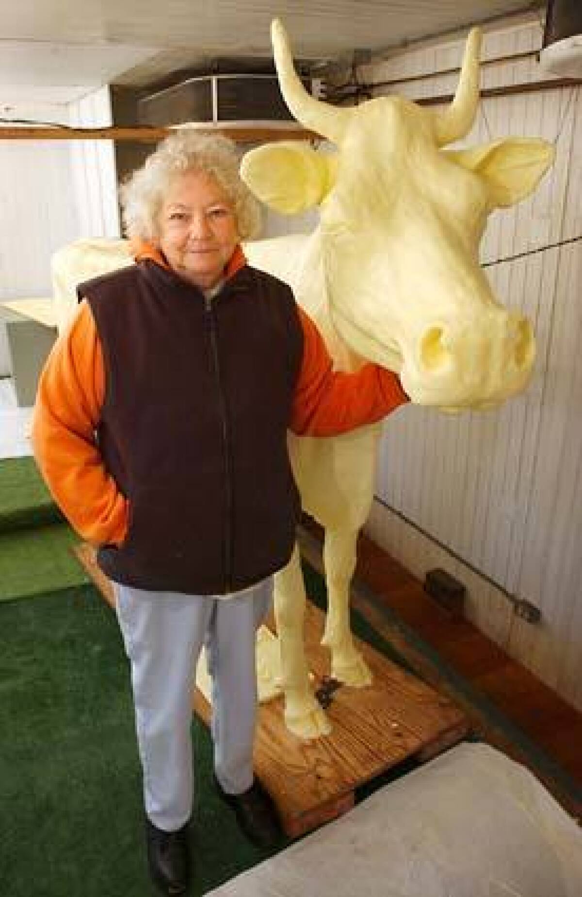 Norma "Duffy" Lyon was best known for carving life-size dairy cows out of butter.