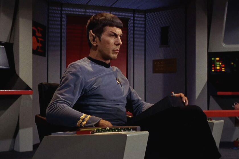Leonard Nimoy as Mr. Spock on Star Trek; John Chambers created the character's famous ears.