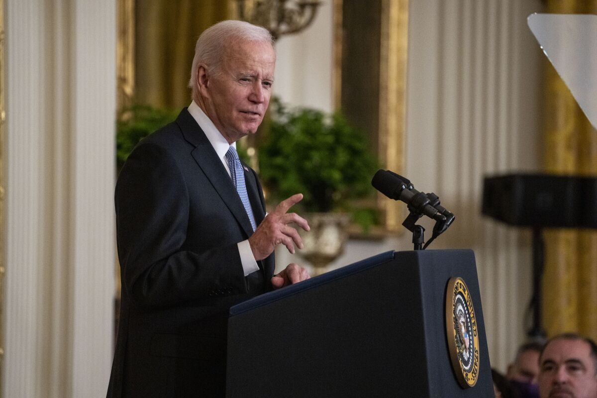 President Biden delivers remarks before signing an executive order to advance policing and strengthen public safety.
