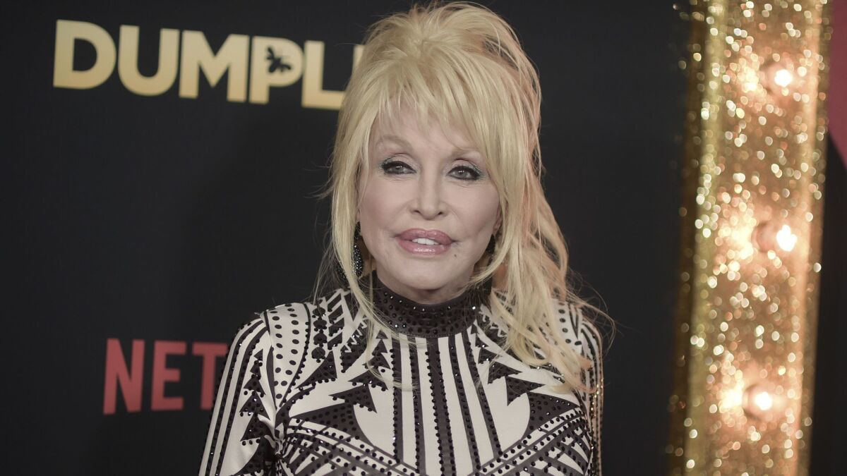 Dolly Parton attends the world premiere of "Dumplin'" at TCL Chinese Theatre on Thursday, Dec. 6, 2018, in Los Angeles. (Photo by Richard Shotwell/Invision/AP)