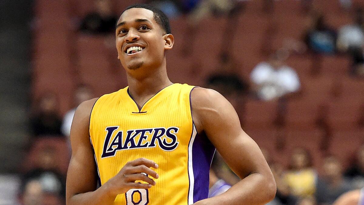 Despite not starting, Lakers guard Jordan Clarkson has been the team's leading scorer at 13.5 points a game.