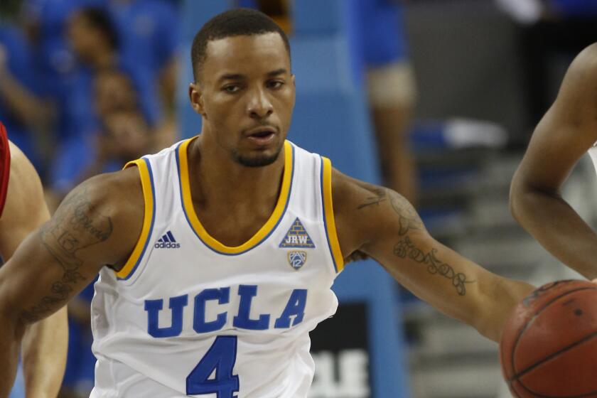 UCLA guard Norman Powell dribbles the ball during a win over Nicholls State on Thursday.