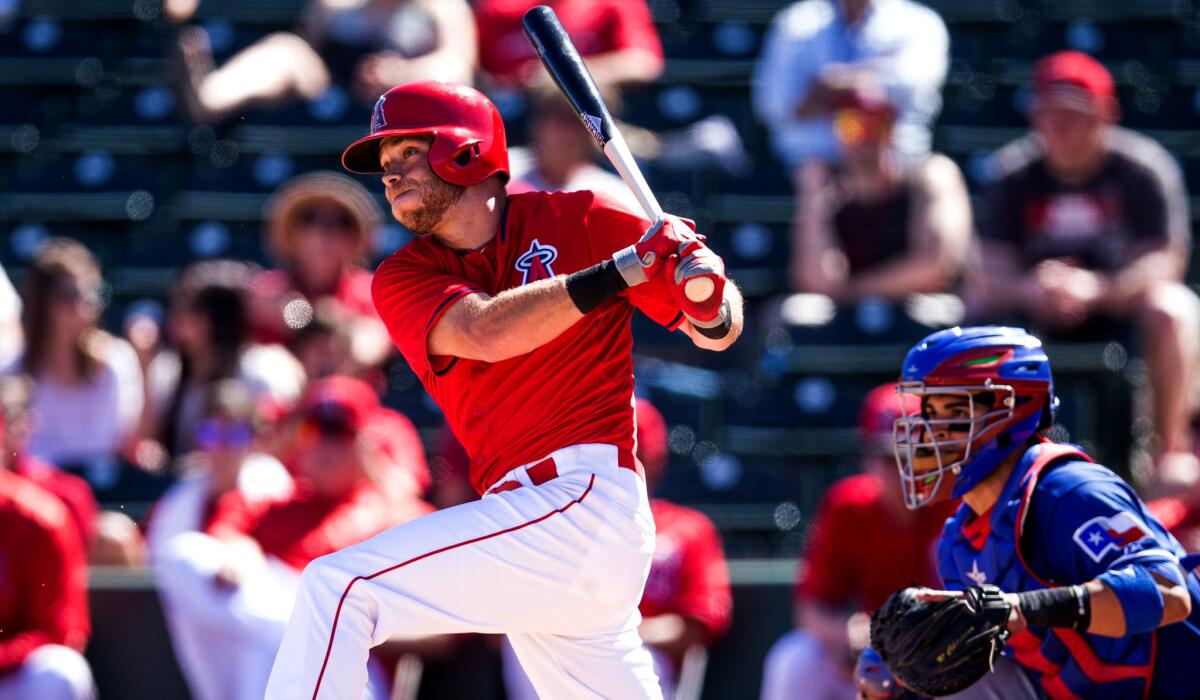 Second baseman Taylor Featherston is competing for a spot on the Angels' roster this spring.