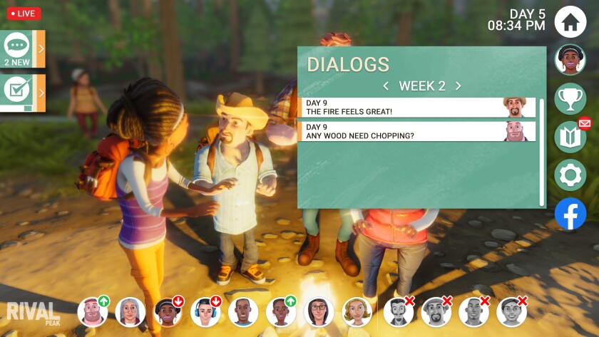 Investigate "Rival peak," A new game meets show aired on Facebook.