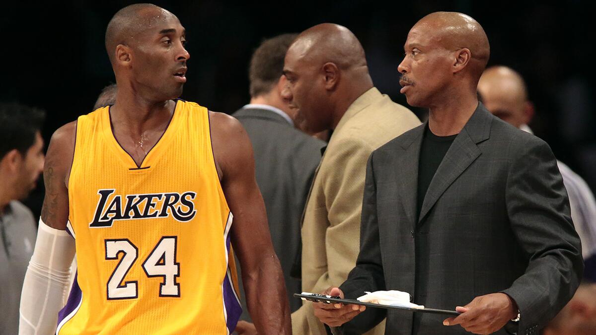 Lakers Coach Byron Scott and Kobe Bryant will figure the guard's playing time as the season, and an eight-game trip, unfold.