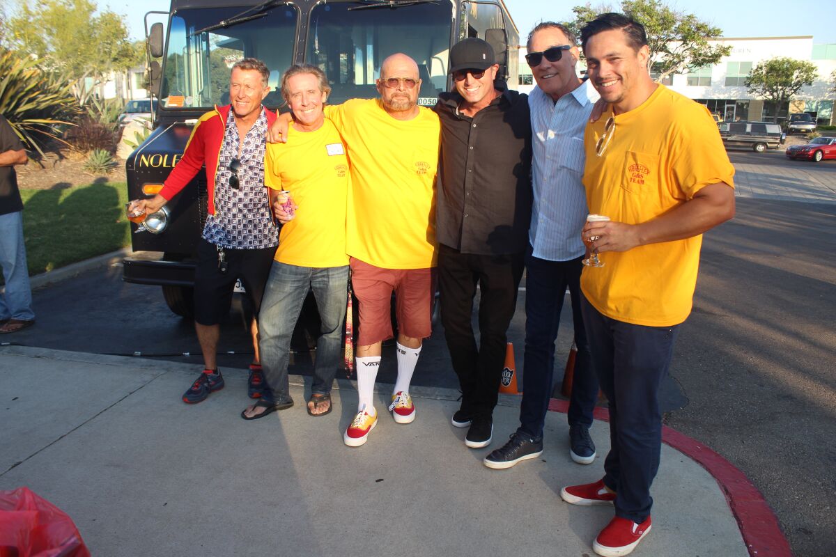 G&S team members Mark Schmid, Billy Ruff, Dennis Martinez, Phil Rock, Steve Cathey and Siale Saili at the reunion.