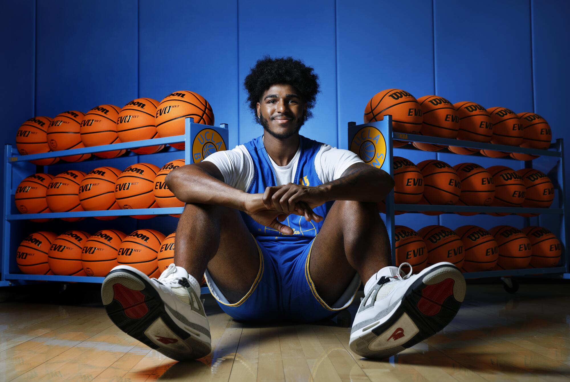 Myles Johnson is photographed on campus at UCLA.
