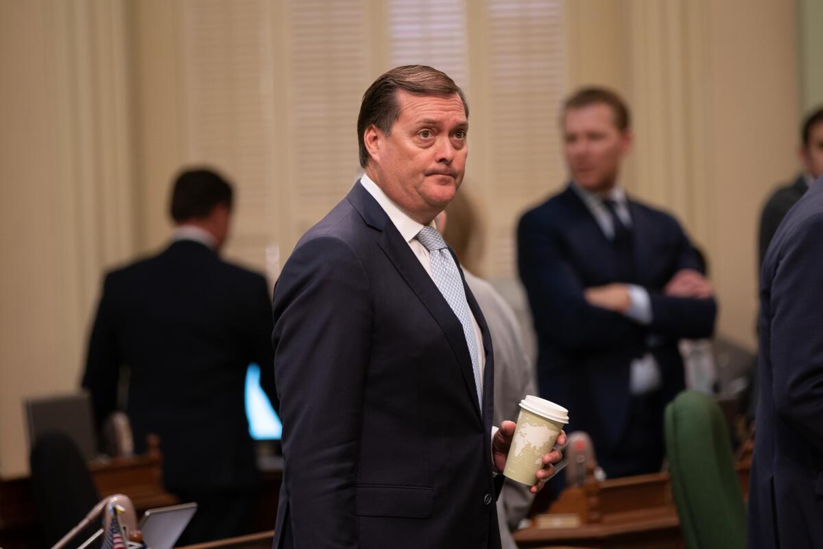 Then-Assemblyman William Brough (R-Dana Point) during a 2019 floor session at the state Capitol.