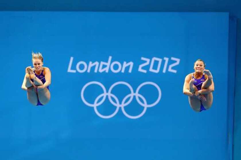 Abby Johnston, left, and Kelci Bryant of the United States.