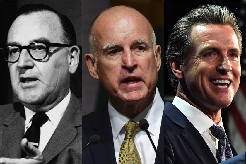 California Governor’s Edmund G. “Pat” Brown, Jerry Brown and Gavin Newsom.