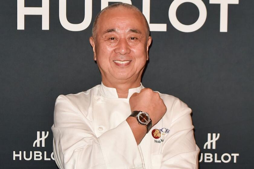 MIAMI BEACH, FL - FEBRUARY 23: Chef Nobu Matsuhisa attends HUBLOT Dinner Honoring Chef Nobu Matsuhisa at Nobu on February 23, 2018 in Miami Beach, Florida. (Photo by Romain Maurice/Getty Images for Haute Living) ** OUTS - ELSENT, FPG, CM - OUTS * NM, PH, VA if sourced by CT, LA or MoD **