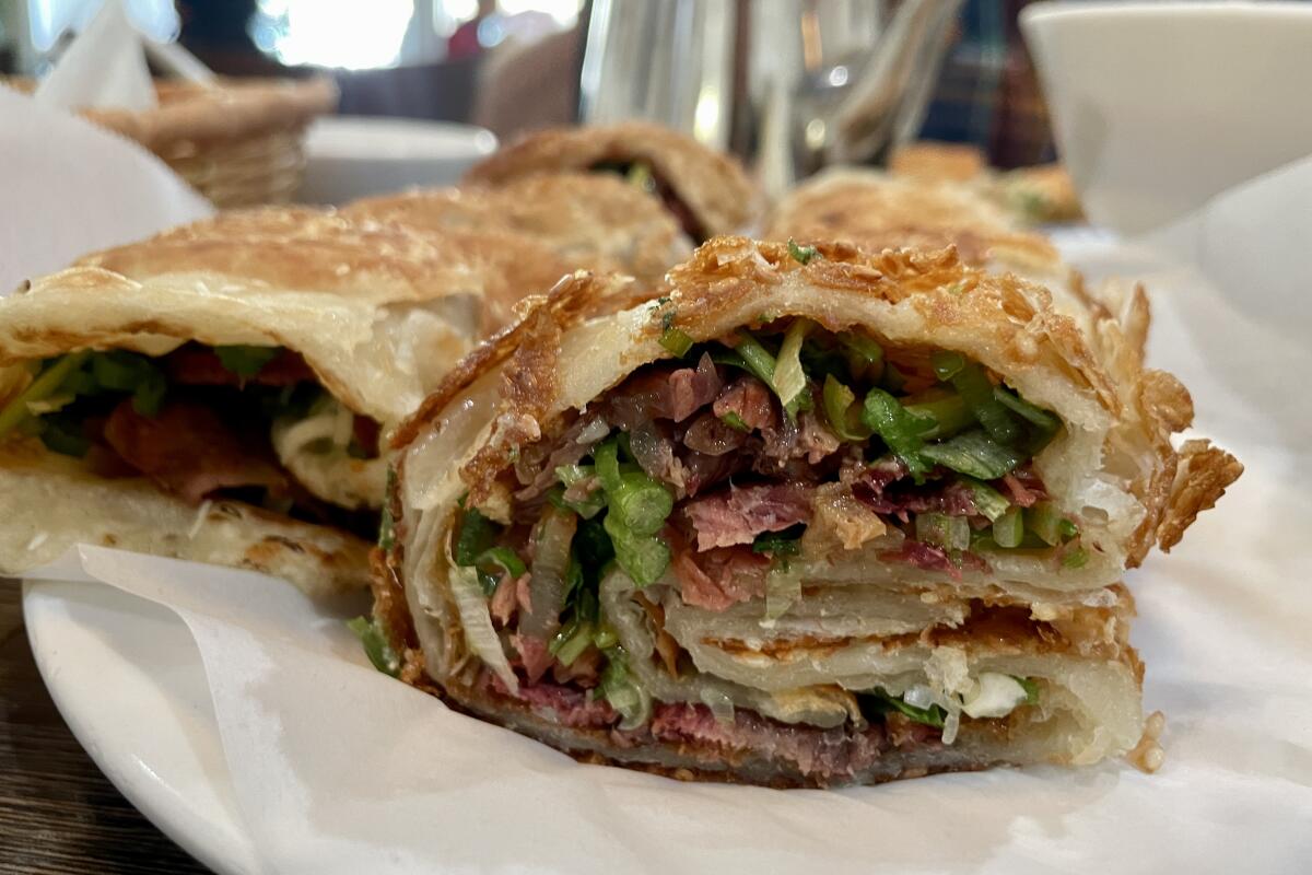 The beef wrap from Ahgoo's Kitchen in Temple City.