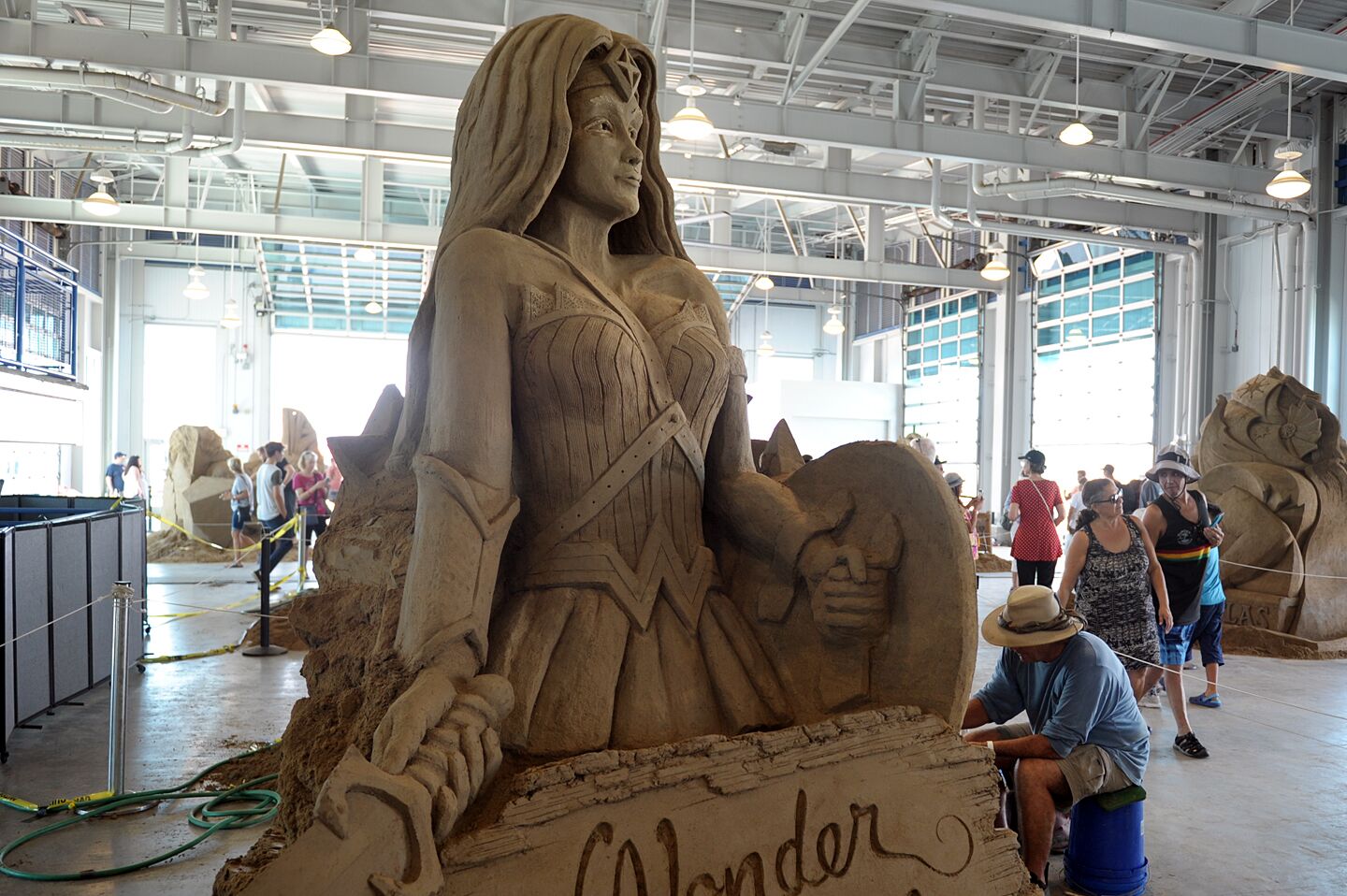 Participants at the U.S. Sand Sculpting Challenge and 3D Art Expo at Broadway Pier weren't afraid to get a little dirty on Saturday, Aug. 31, 2019.