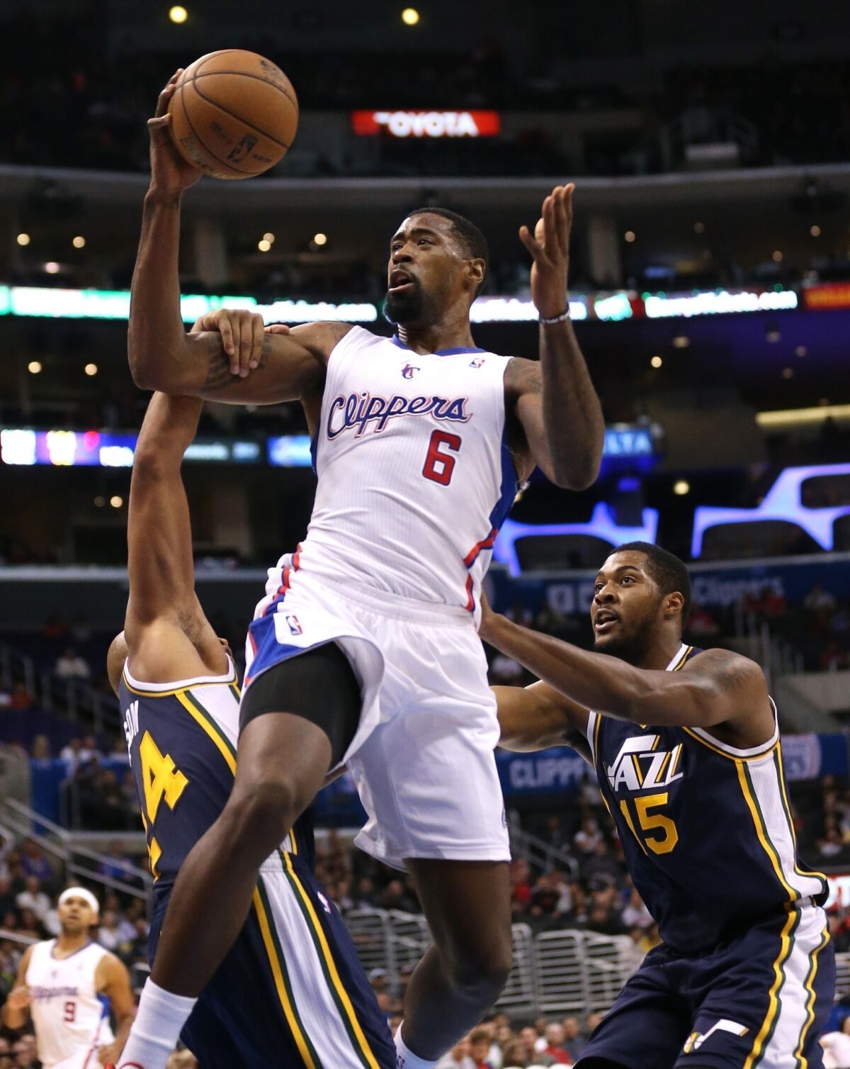 Clippers center DeAndre Jordan says the media wants to see a Clippers-Lakers rivalry.