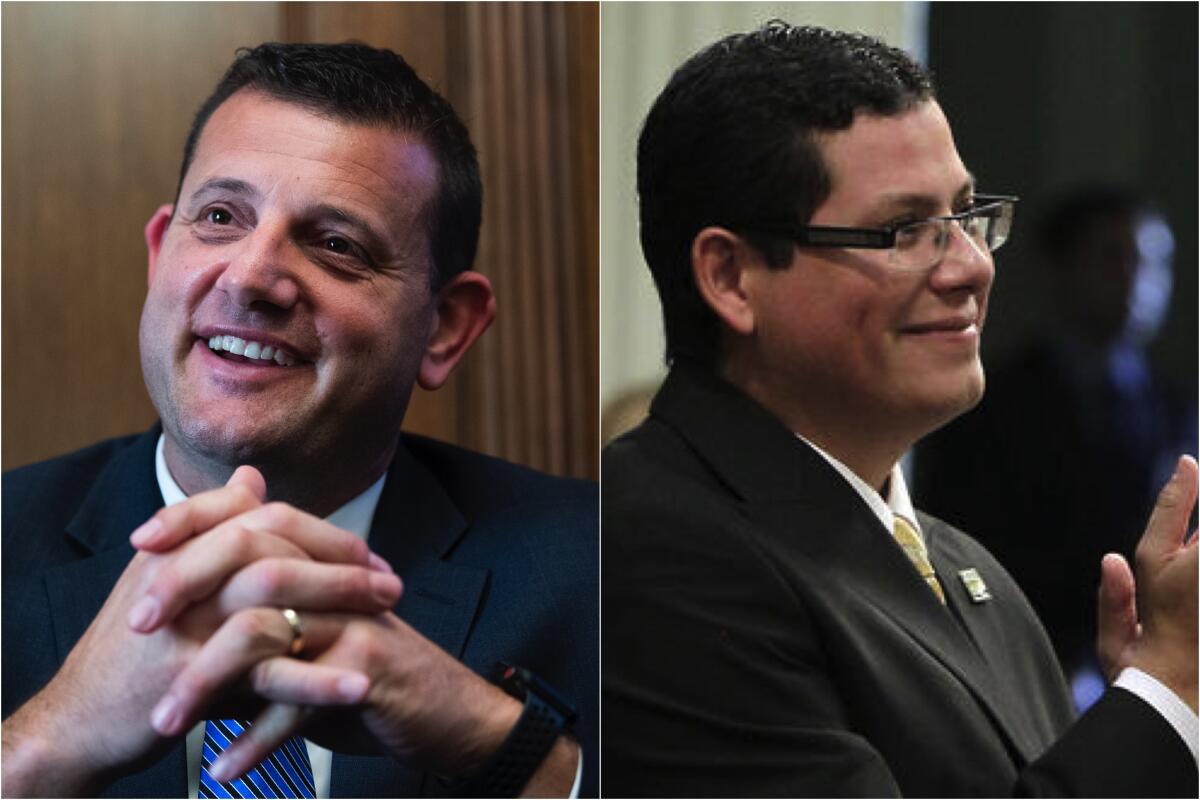 Rep. David Valadao and Democratic Assemblyman Rudy Salas in side by side photos.