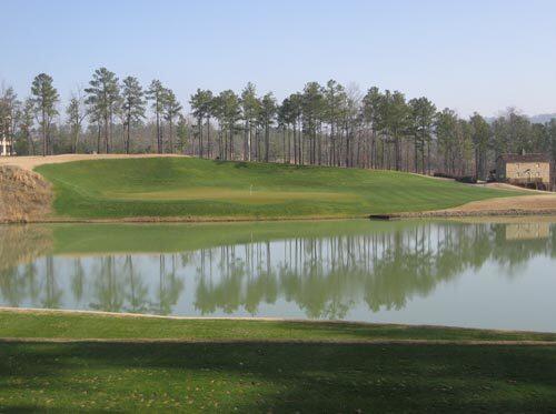 Ross Bridge The fourth hole at Ross Bridge is a tough par three that plays anywhere from 140 yards to 226. Being short is not an option.