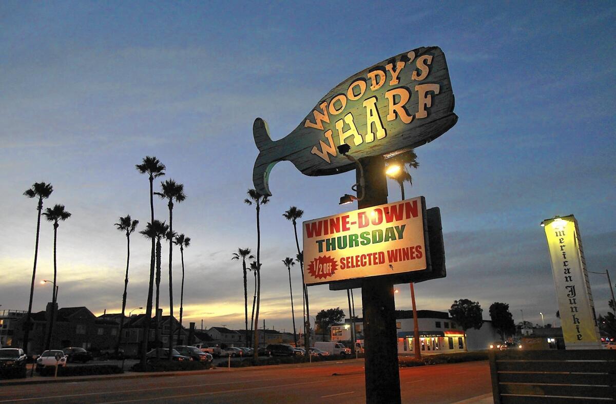 Woody's Wharf is a popular spot among visitors to the Balboa Peninsula.