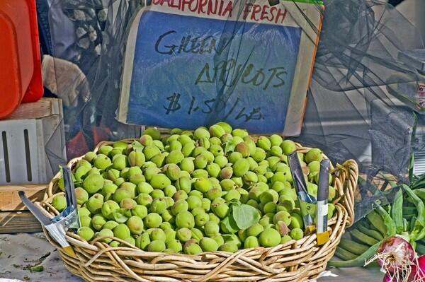 Green apricots