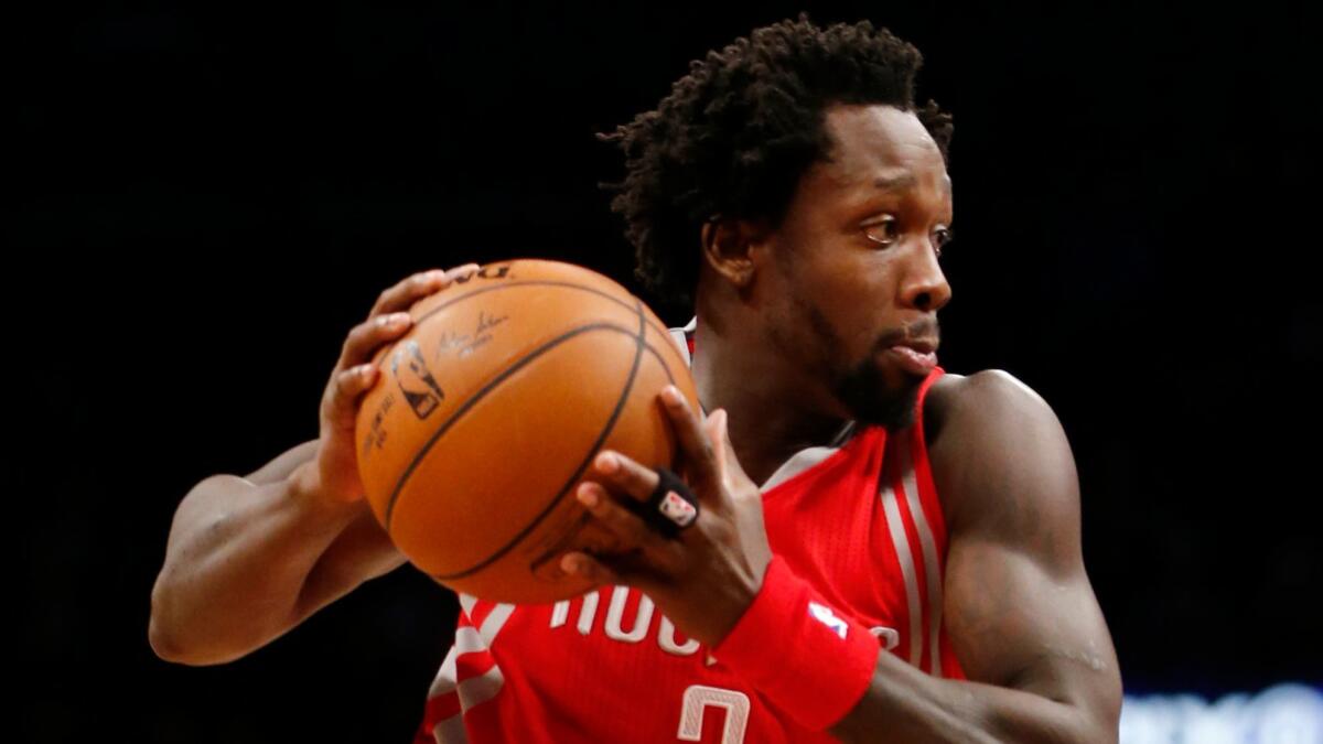 Patrick Beverley looks for room to drive in a game on Dec. 8, 2015.