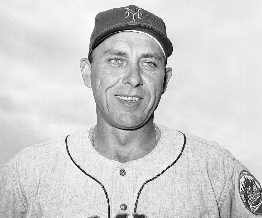 ARCHIVO - Gil Hodges, de los Mets de Nueva York, 