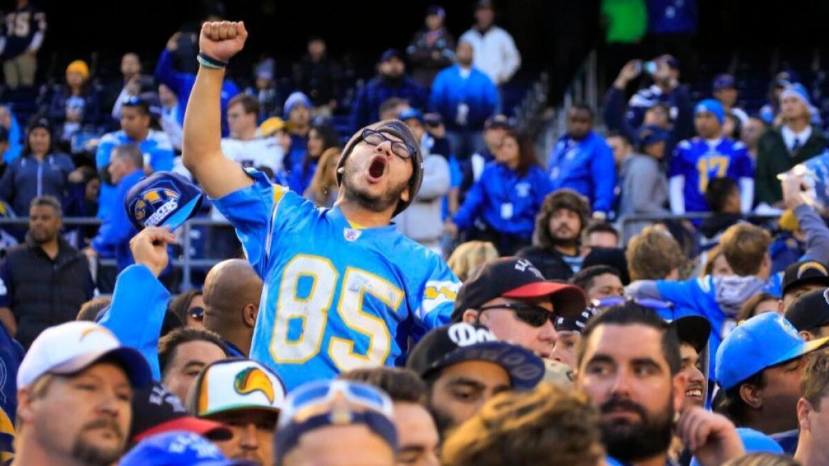 los angeles chargers fan gear