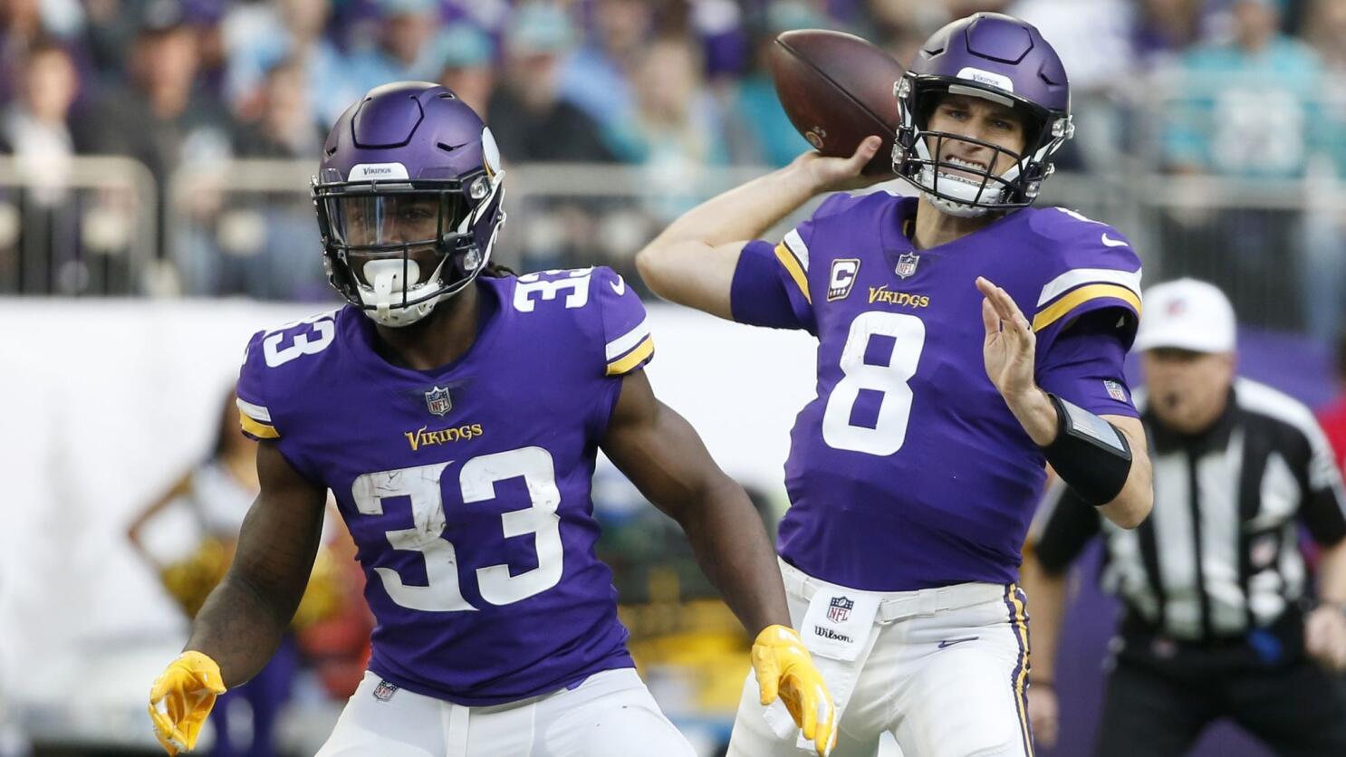 Edgerrin James and Minnesota Vikings running back Dalvin Cook