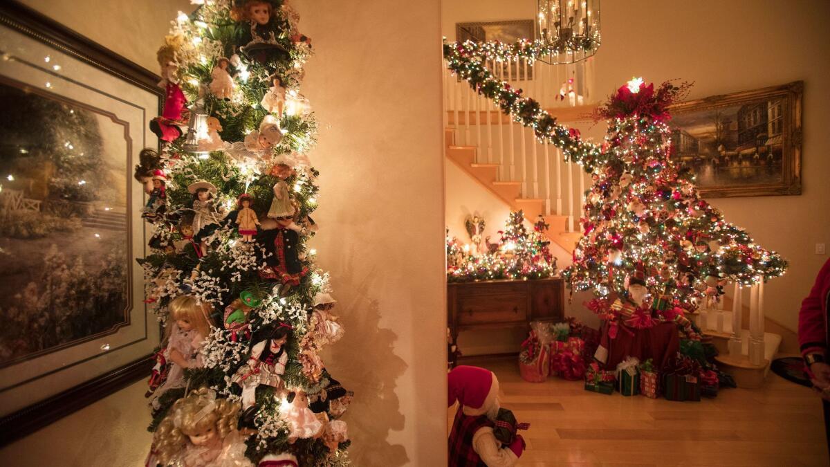 One of the dozens of Christmas trees inside Sylvia Nash's home.