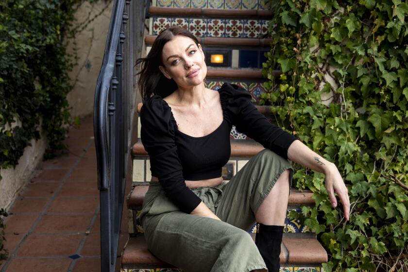 Los Angeles, CA - January 10: Former adult film actress and director, Sovereign Syr, has tackled a new form of entertainment, in becoming a stand-up comedian and is photographed at at friend's home, in Los Angeles, CA, Monday, Jan. 10, 2022. (Jay L. Clendenin / Los Angeles Times)