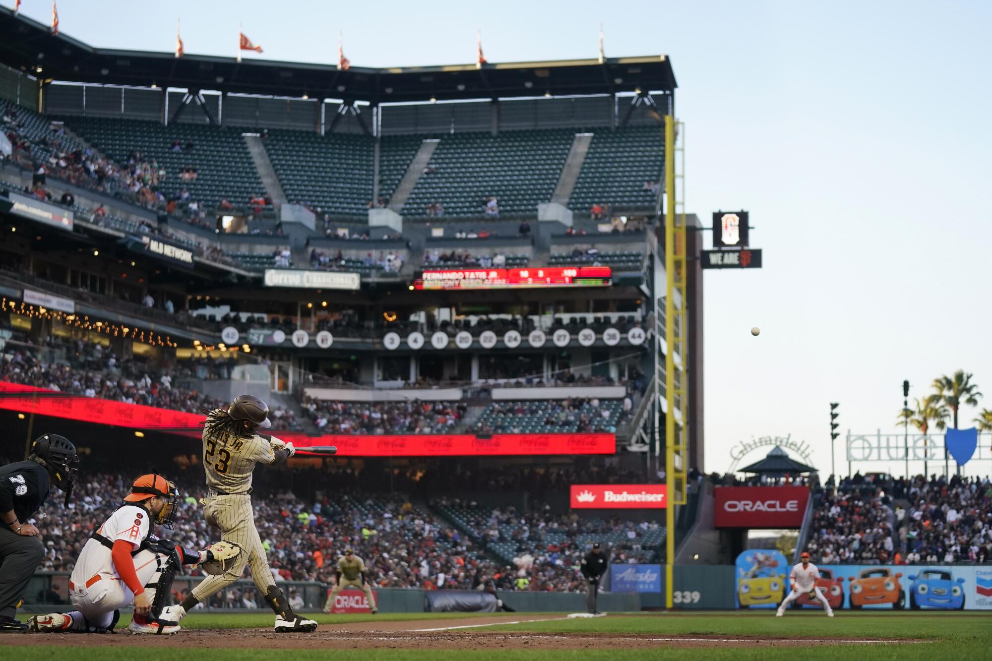 Joc Pederson shines as Giants walk off Padres again on Josh Hader's  bases-loaded walk – NBC Sports Bay Area & California