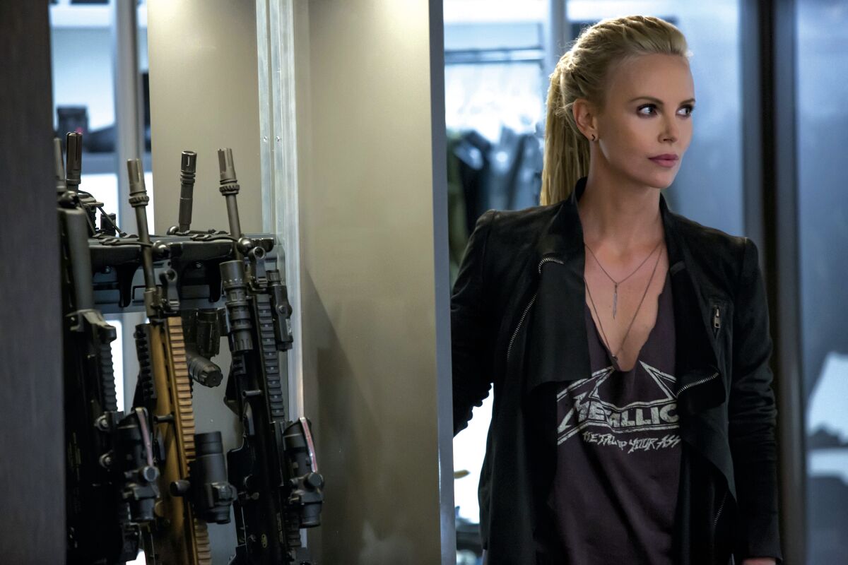 In charlize theron "the fate of the furious"