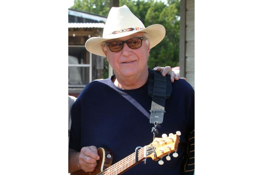 Country singer Jerry Jeff Walker at a campaign fundraiser at Willie Nelson's ranch outside Austin, Texas. 