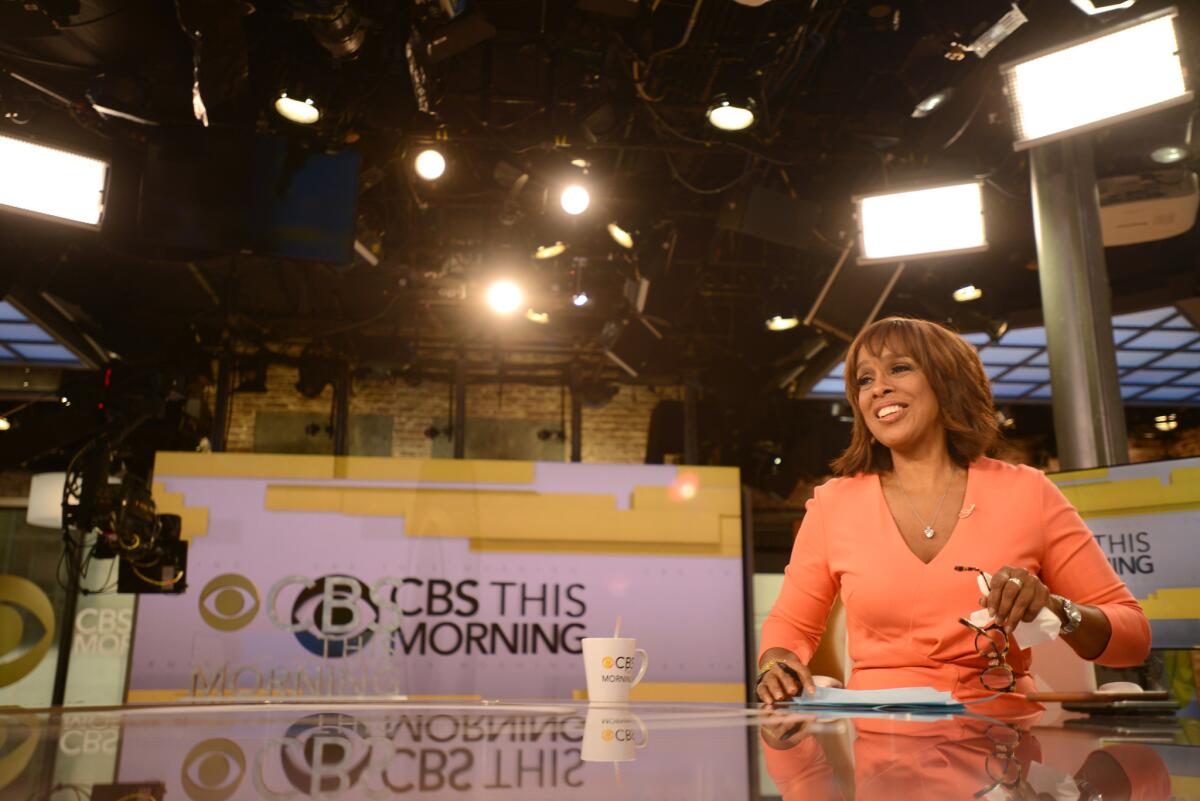 Co-anchor Gayle King on the set of "CBS This Morning".