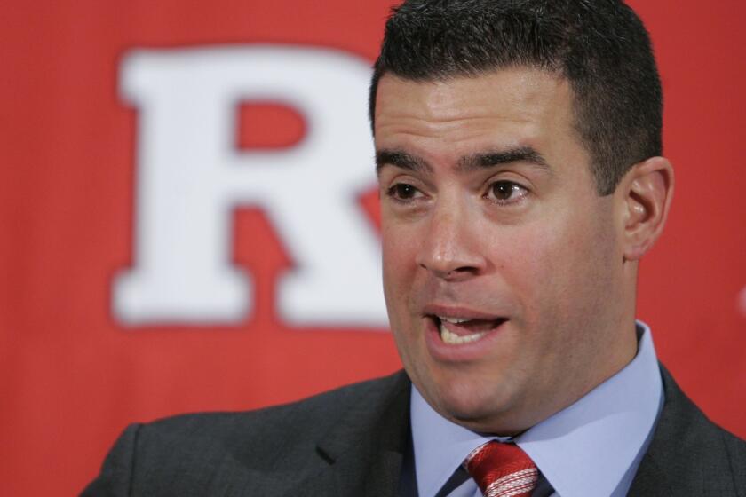 Former Rutgers athletic director Tim Pernetti, shown in 2009, still has a hefty paycheck coming his way after resigning last week.