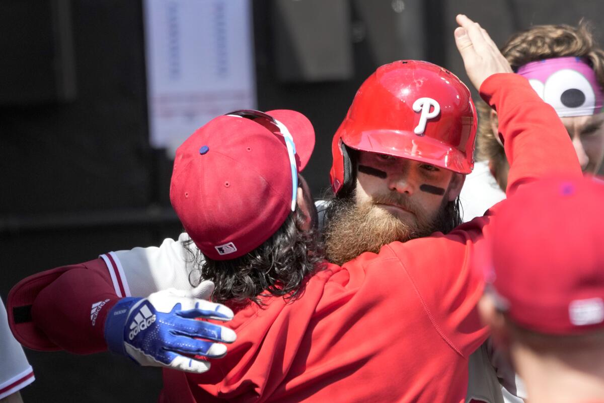 Phillies' Brandon Marsh heading to I.L. with knee injury