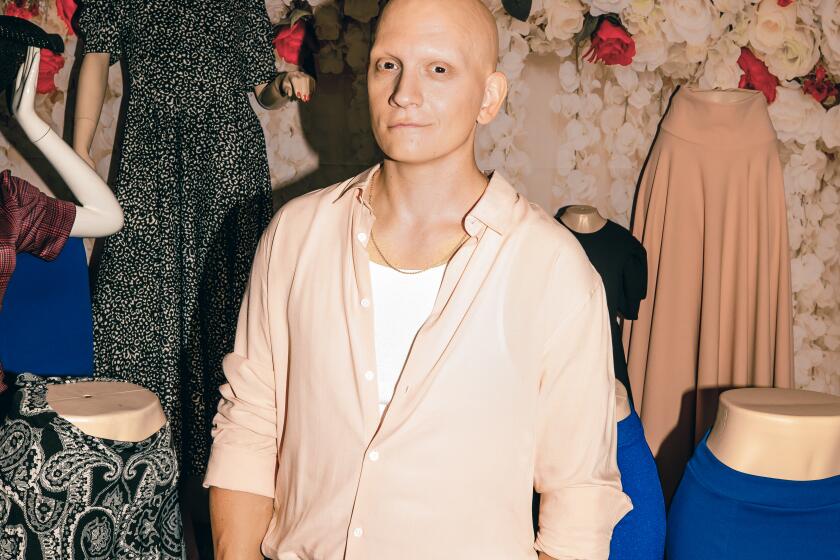 Los Angeles, CA- July 19: Anthony Carrigan photographed at Santee Alley on July 19, 2022 in Los Angeles, CA. (Annie Noelker / For The Times)