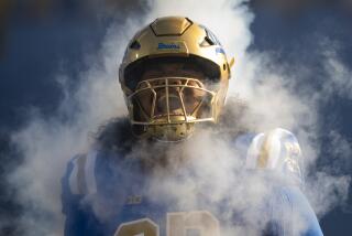 UCLA defensive lineman Jay Toia (93) enters the field before an NCAA football game against Indiana.