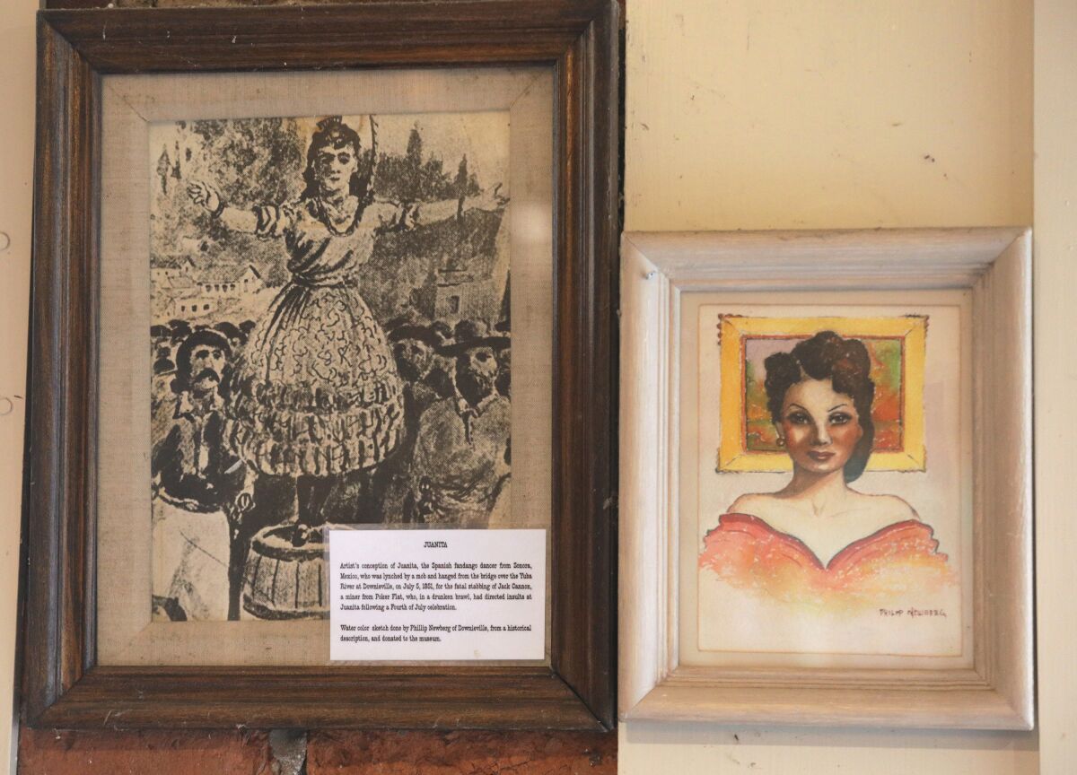 Pictures of Josefa at the Downieville Museum