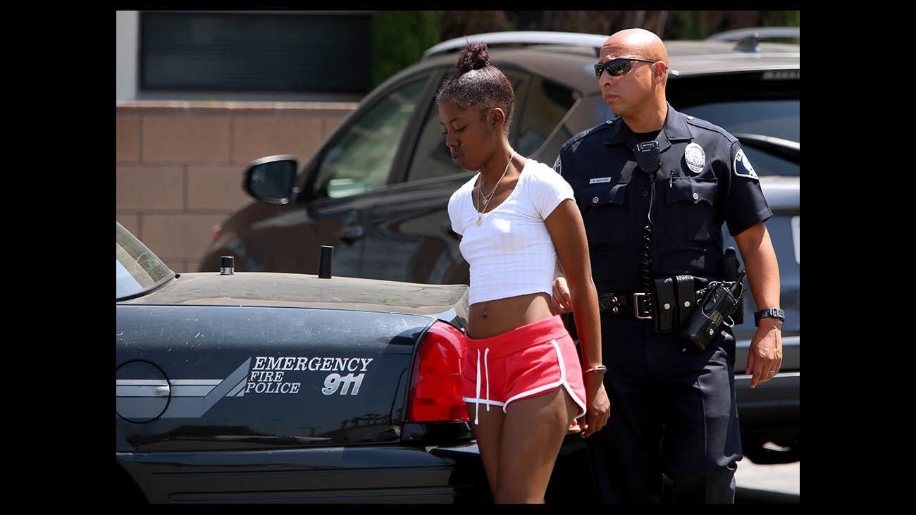 Photo Gallery: Alleged shoplifters taken into custody at Walgreens on Glenoaks and Brand