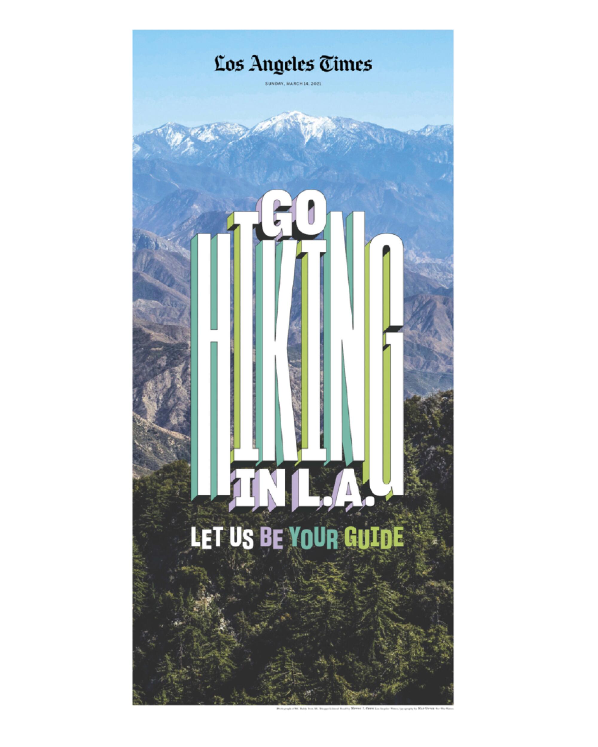 A print edition of the Los Angeles Times hiking guide