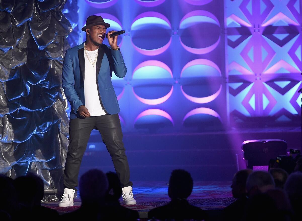 Singer-songwriter Ne-Yo performs at the Songwriters Hall of Fame awards in June. The "Stomp the Yard" star will perform on "America's Best Dance Crew All-Stars: Road to the VMAs."
