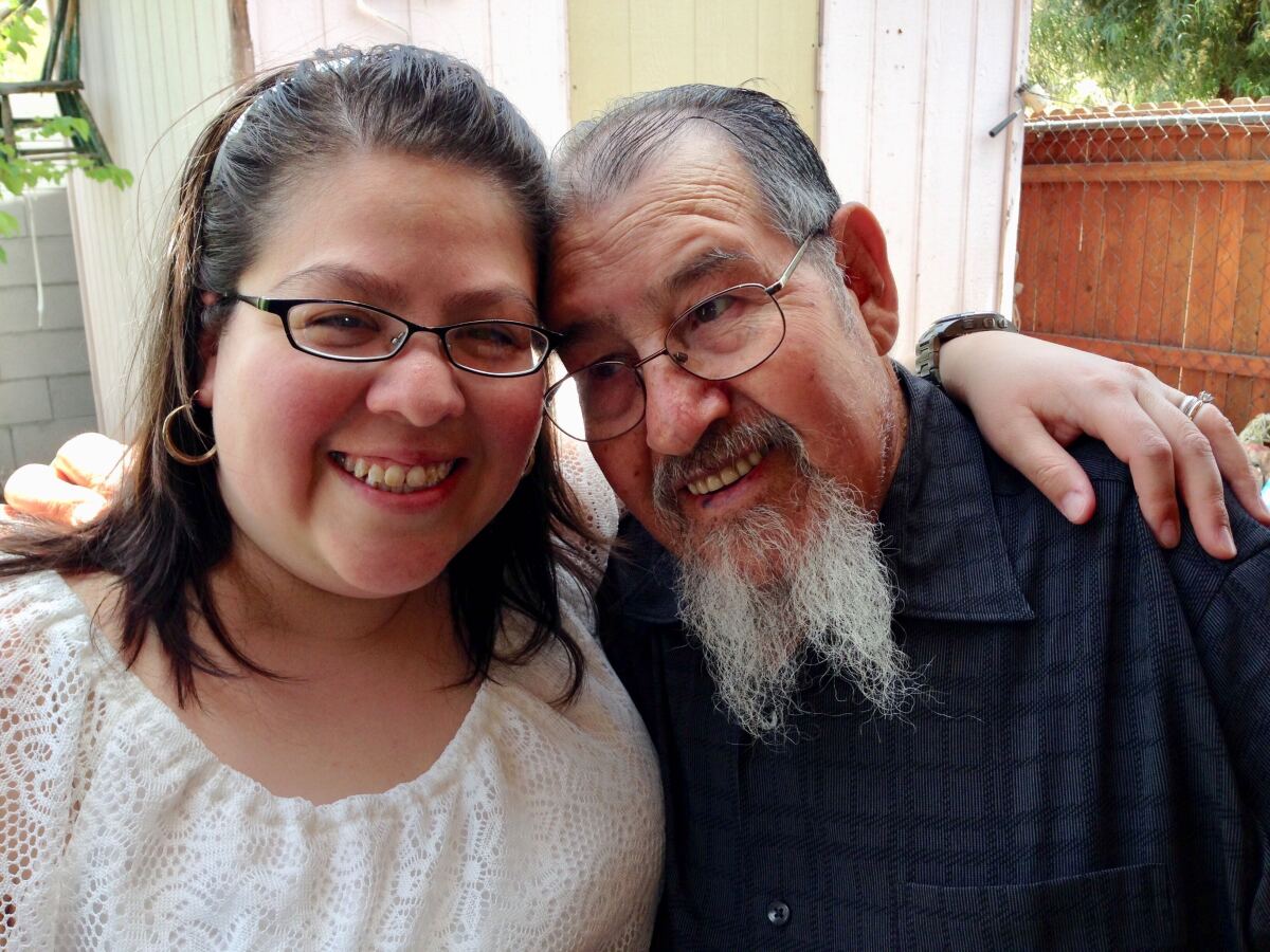 Ofelia Gonzalez and her father