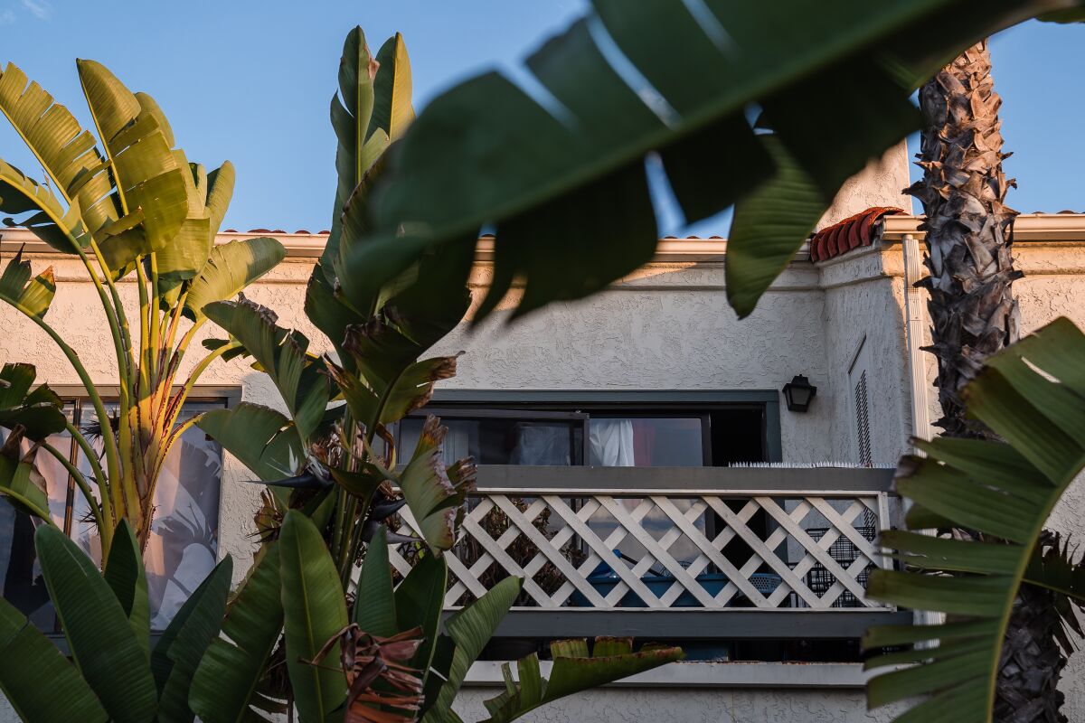 A view of Nahal Connie Dadkhah's balcony in Rancho Penasquitos on July 14, 2022