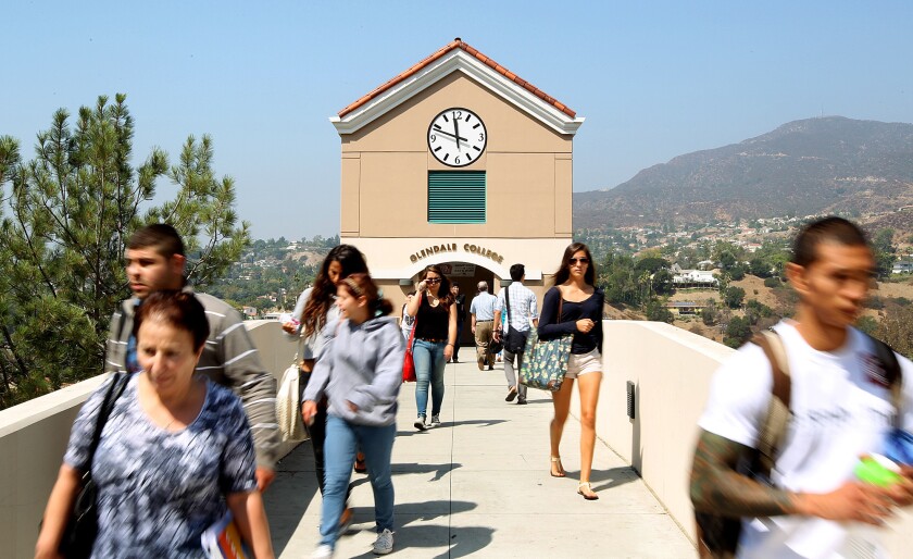 Students at Glendale Community College.