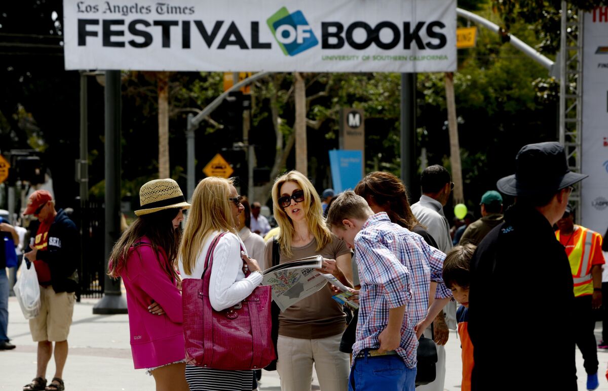 Book lovers gather at a previous year's Los Angeles Times Festival of Books.